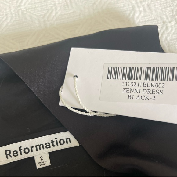 Reformation Zenni Black mini dress NWT. Brand new! - Picture 2 of 2